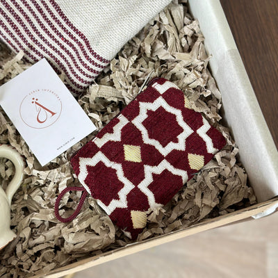 Burgundy handcrafted gift box