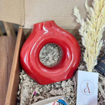 Amazigh handmade red tafoukt gift box
