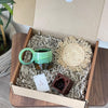 Brown green handmade gift box