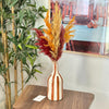 Striped brown bottle vase