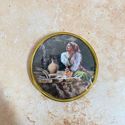 Tiziri saucer - Glass and Brass