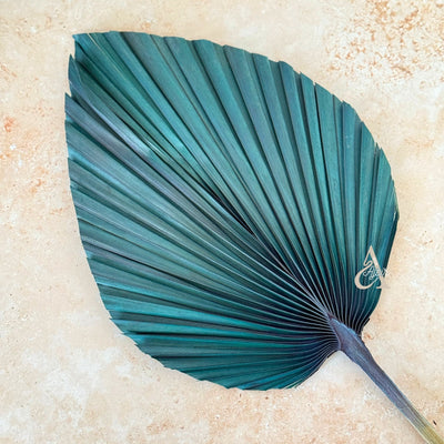 Peacock Blue Palm Leaf