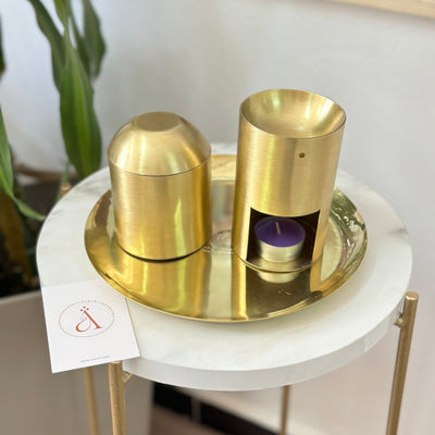 Boite de rangement en laiton doré 2 - Ajbir