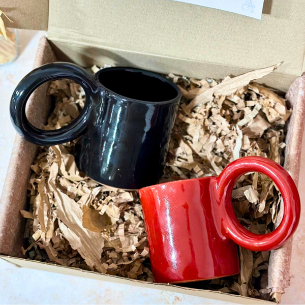 Mini black and red handcrafted gift box