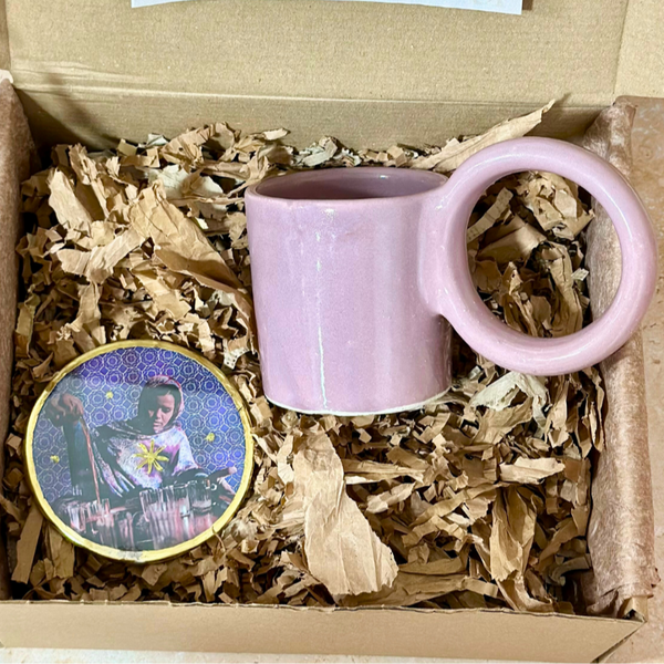 Mini purple handcrafted gift box