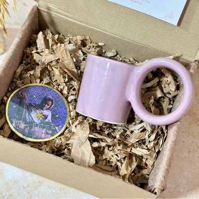 Mini purple handcrafted gift box
