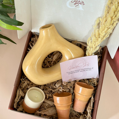 Women's Day beige handmade gift box
