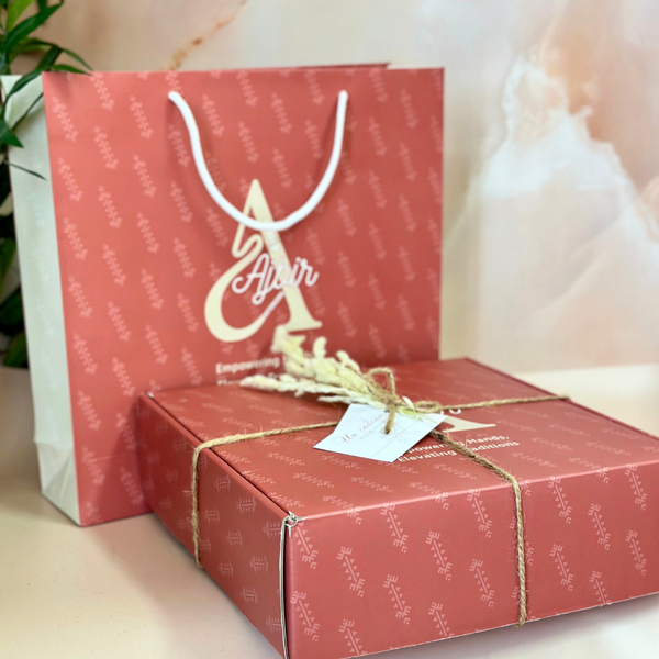 Olive green Tafoukt handcrafted gift box