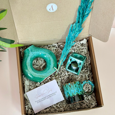 Turquoise handcrafted gift box