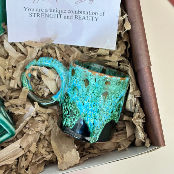 Turquoise handcrafted gift box