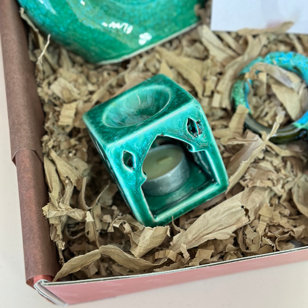 Turquoise handcrafted gift box