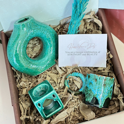 Turquoise handcrafted gift box