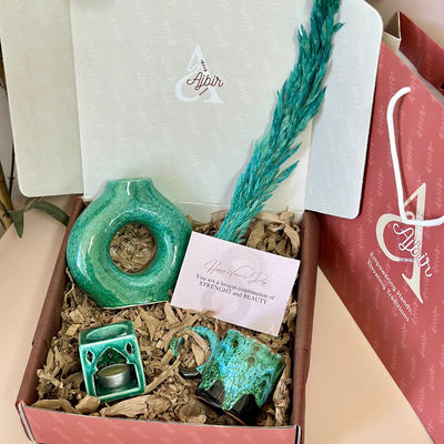Turquoise handcrafted gift box