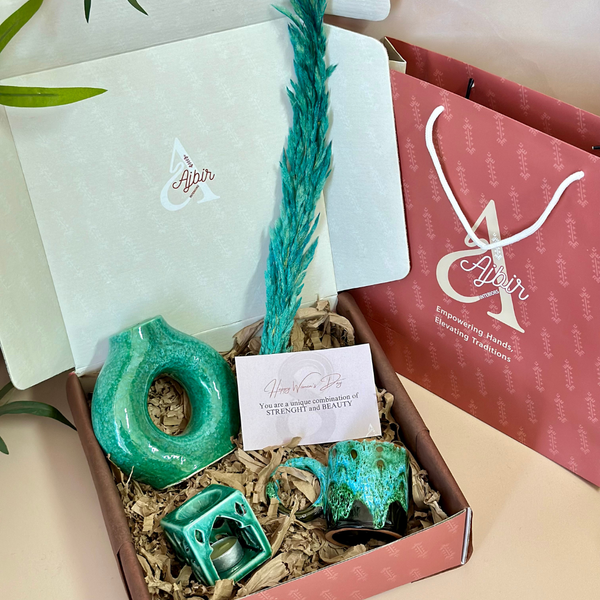 Turquoise handcrafted gift box