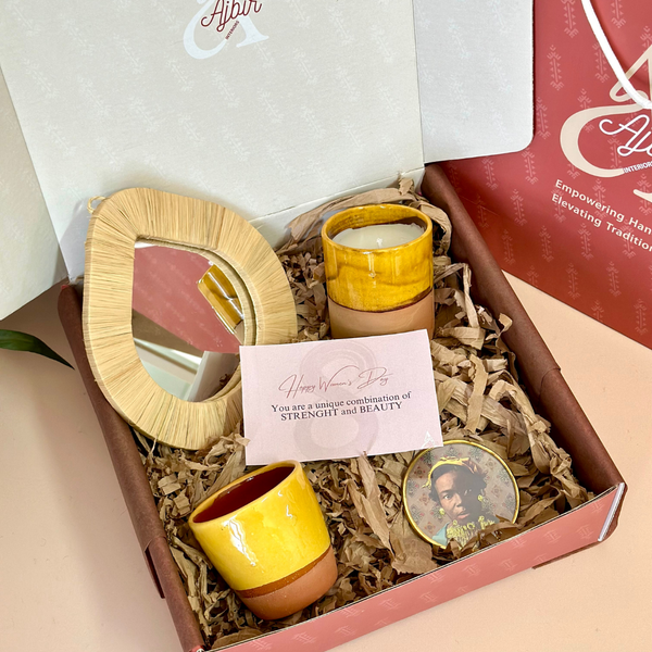 Yellow mirror handcrafted gift box