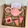 Handmade pink teapot gift box