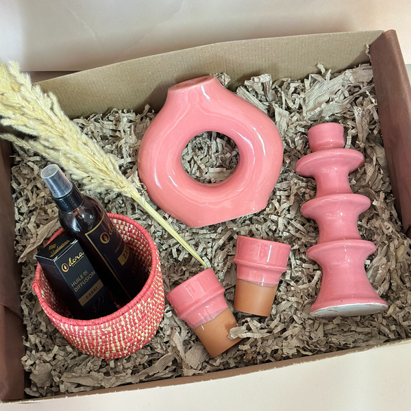 XL pink handcrafted gift box