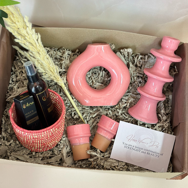 XL pink handcrafted gift box