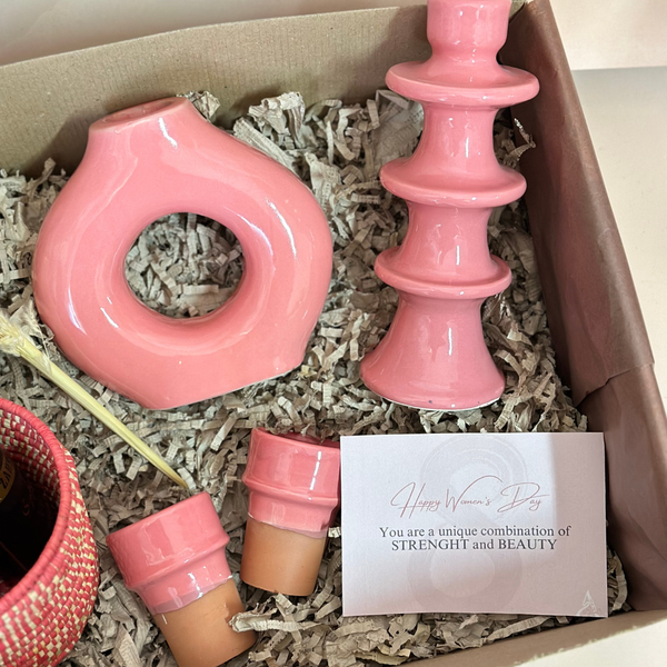 XL pink handcrafted gift box