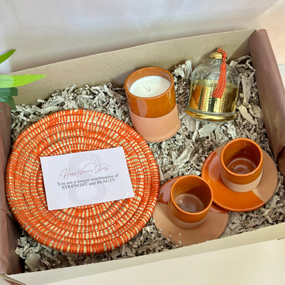 XL Women's Day Orange Handcrafted Gift Box