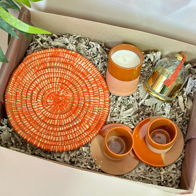 XL Women's Day Orange Handcrafted Gift Box