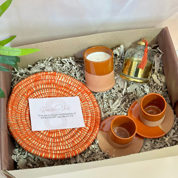 XL Women's Day Orange Handcrafted Gift Box