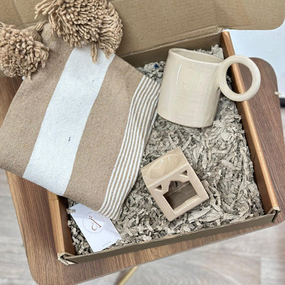 Beige handcrafted gift box