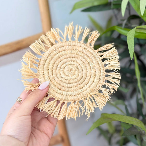 Tafoukt raffia coaster