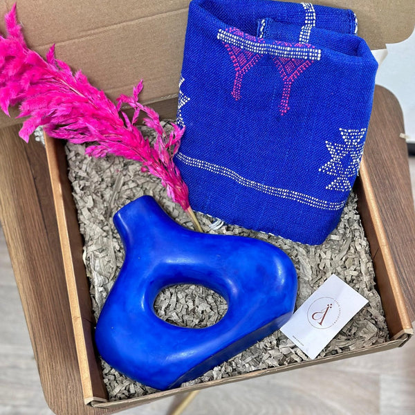 Sabra Blue Pink Handcrafted Gift Box