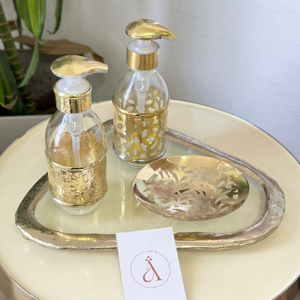 Oval gold copper soap dish 5