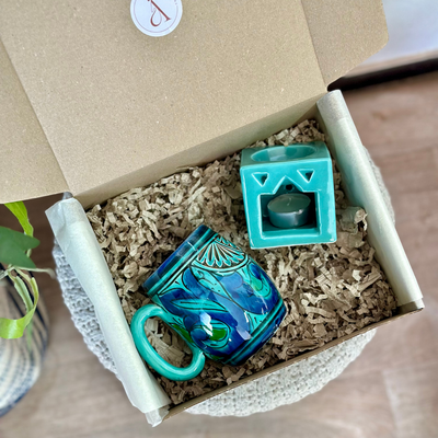 Turquoise Atlas Handcrafted Gift Box