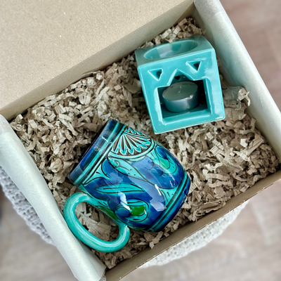 Turquoise Atlas Handcrafted Gift Box