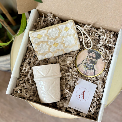 Ilma beige handmade gift box