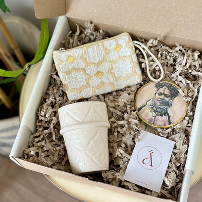 Ilma beige handmade gift box