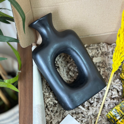 Riad black and yellow handcrafted gift box