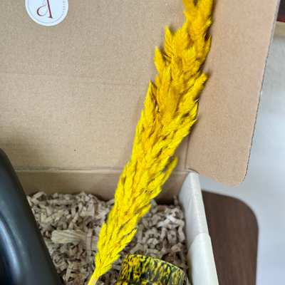 Riad black and yellow handcrafted gift box