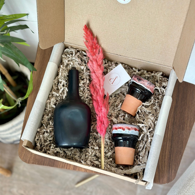 Black and pink handmade gift box