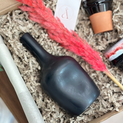 Black and pink handmade gift box