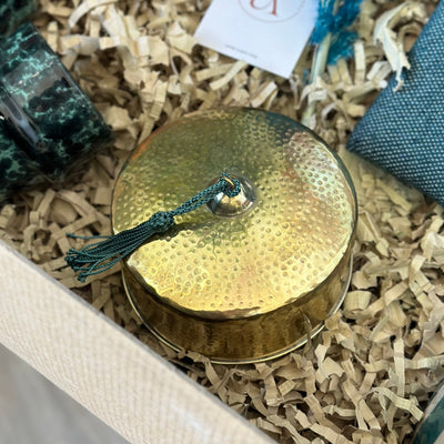 XL petrol blue handcrafted gift box