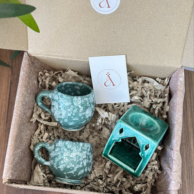 Mini turquoise handcrafted gift box