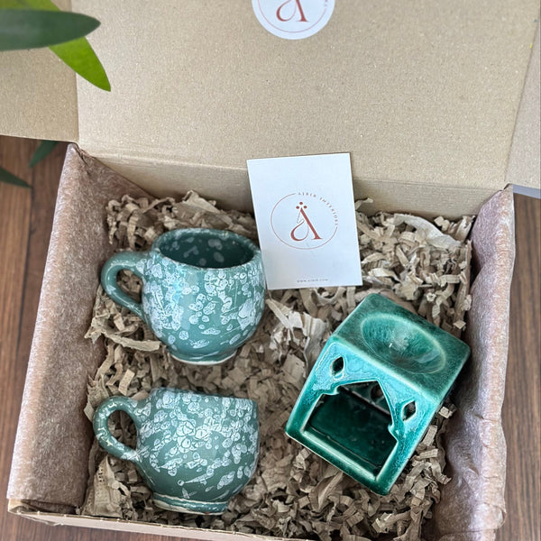 Mini turquoise handcrafted gift box