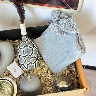 XL Zellige grey handcrafted gift box