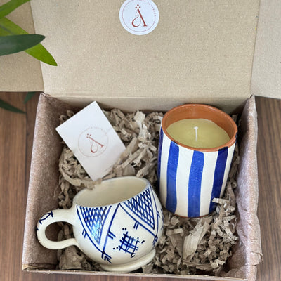 Mini blue handcrafted gift box