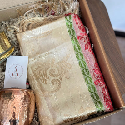 Kdib beige bronze handcrafted gift box