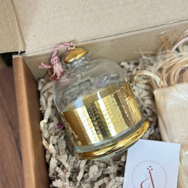 Kdib beige bronze handcrafted gift box