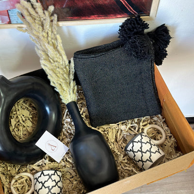 XL Tafoukt black handcrafted gift box