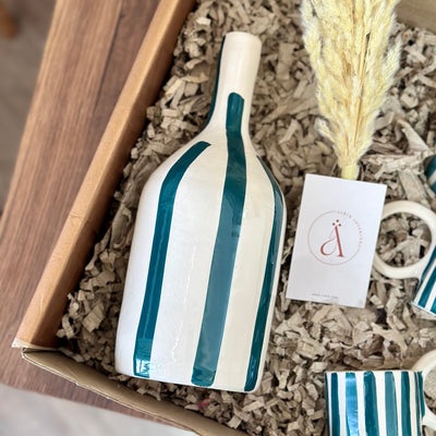 Petrol blue handmade gift box