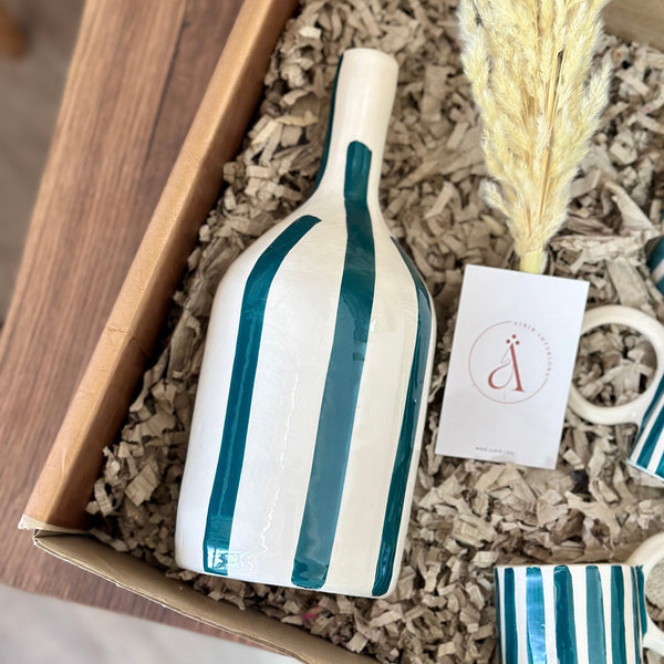 Petrol blue handmade gift box
