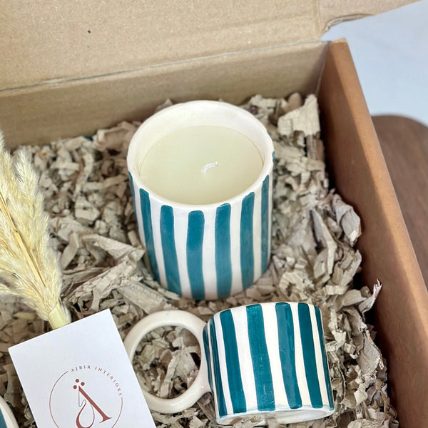Petrol blue handmade gift box