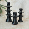 Modern black candle holder